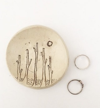 Ceramic Forest Ring Dish / Kristen Solecki