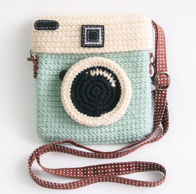 Crochet Lomo Camera Purse - Meemanan Shop