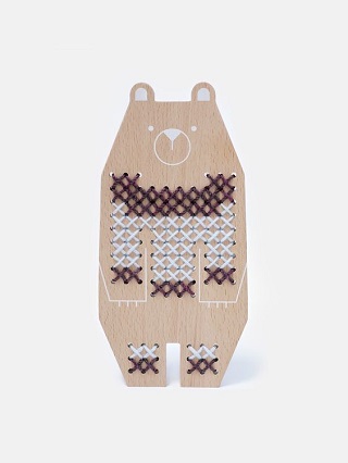 Cross Stitch Bear - Moon Picnic