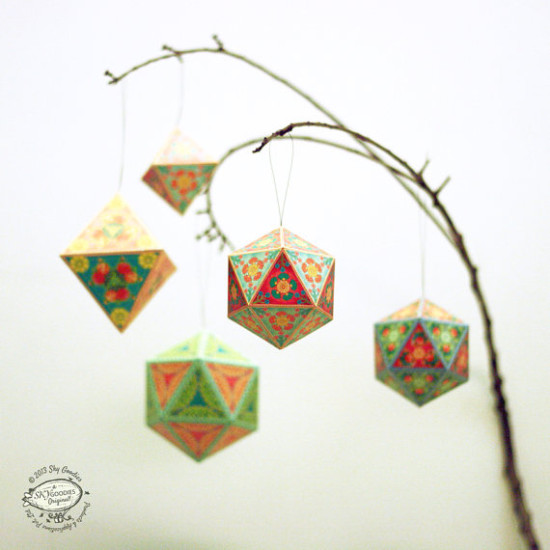 DIY Christmas Paper Ornaments : Sky Goodies