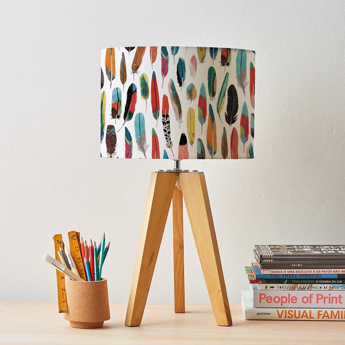 Feather Lampshade - Jamer Barker Draws