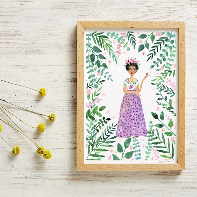 Frida Kahlo Poster - And Smile Studio