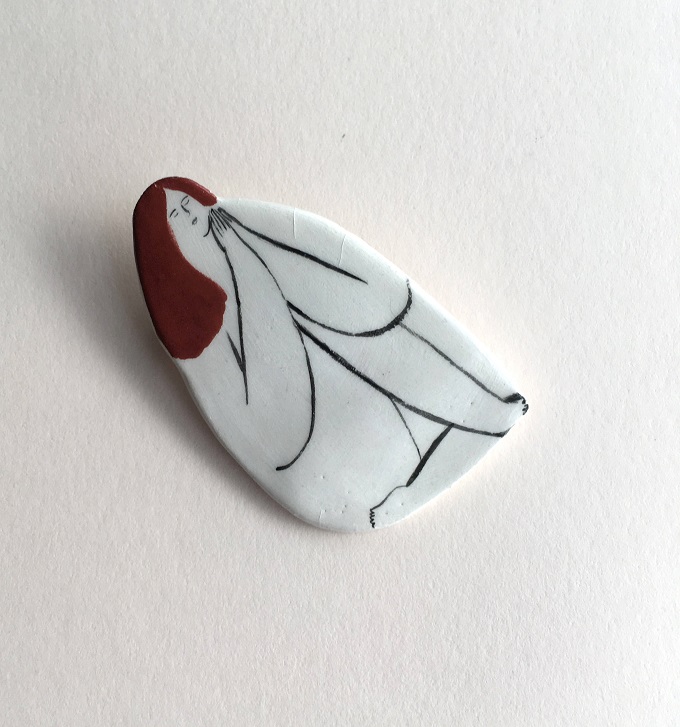 Ceramic Pin by Georgie Ellen McAusland