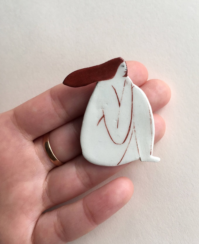 Ceramic Pin by Georgie Ellen McAusland