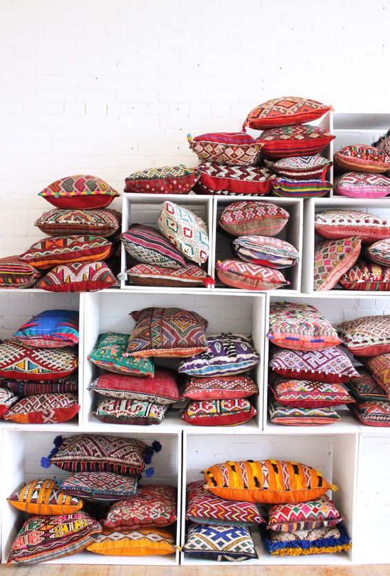 Handmade Bohemian Moroccan Kilim Pillows / Baba Souk