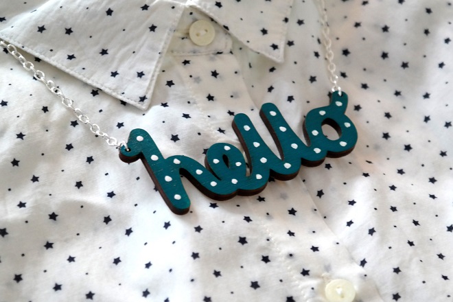 Hello Necklace / Rock Cakes