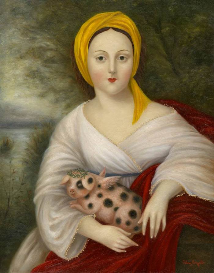 Lady with a Marvelous Pig. Fatima Ronquillo, 2010