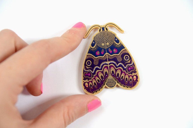 Lily Moth Brooch / Misfit Makes