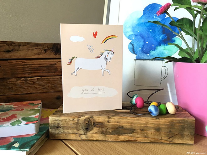 Unicorn postcard / Ms Spanner