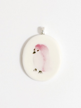 Pink Bird Pendant - Studio Groenling
