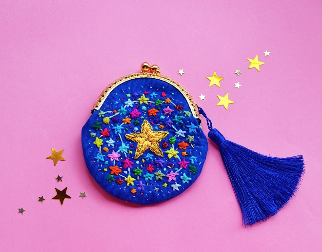 Stars Coin Purse - Oliness Art Studio