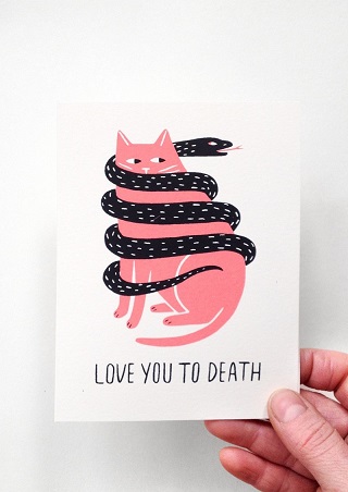 Love you to Death Card / Triangle Trees
