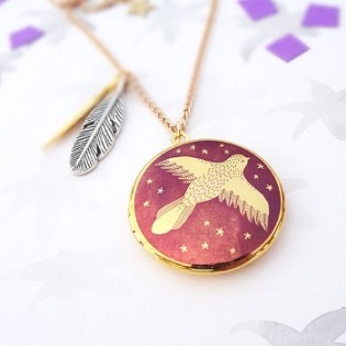Bird Locket Necklace