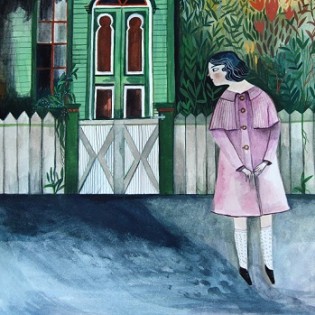 Crooked Green House Print