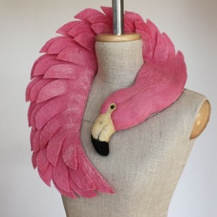 Felted wool animal scarf