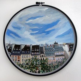 Rooftop of Paris Embroidery