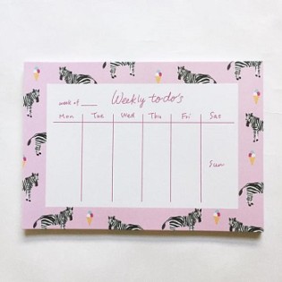 Zebra Weekly Planner