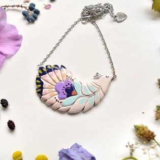Folk Bird Pendant