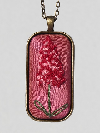 Embroidered Pendants by Ceci Leibovitz