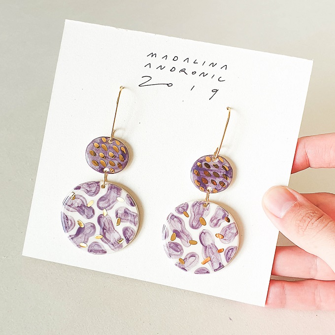 Porcelain Earrings by Madalina Andronic
