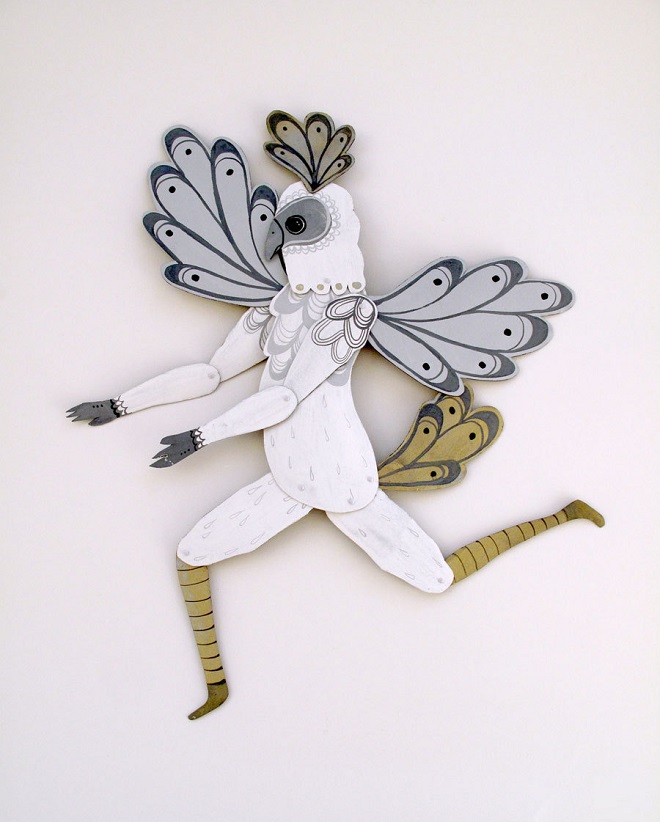 White Birdman Paper Doll